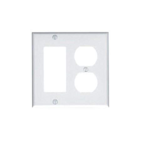 LEVITON Wallplates 2G 1Dec/1Dup Ss 84455-40